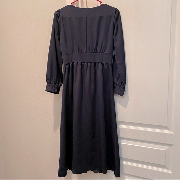 NWT J. Crew Satin A-line Midi Dress - Picture 7 of 9